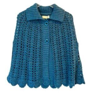 NWT Kimchi Blue by Urban Outfitters |  Crochet Knit Poncho Sweater Size S/M